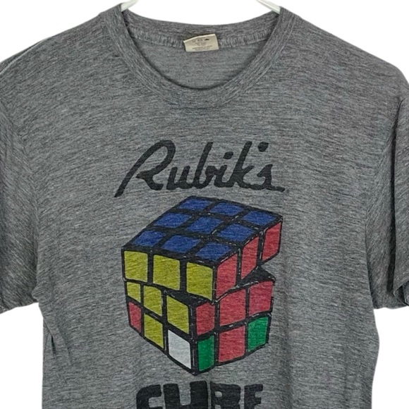 Homage Rubiks Cube Tee Mens Medium Small Unisex Retro Single Stitch Made In USA - Picture 3 of 14